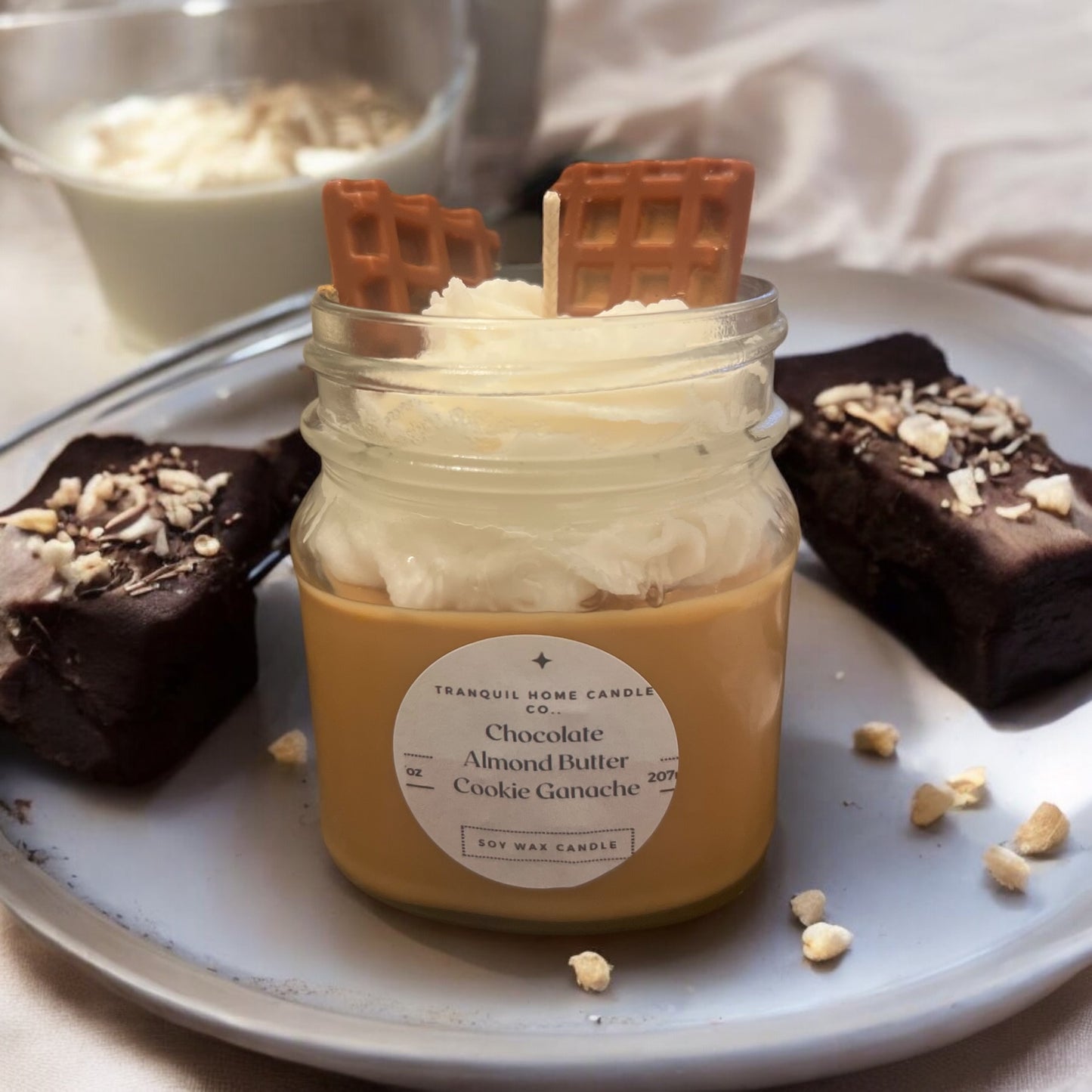 CHOCOLATE ALMOND BUTTER COOKIE GANACHE NOVELTY SOY CANDLE