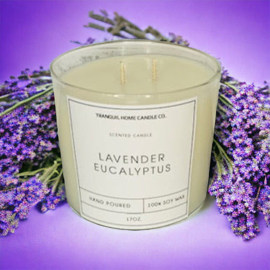 LAVENDER EUCALYPTUS 17OZ. TWO WICK SOY CANDLE