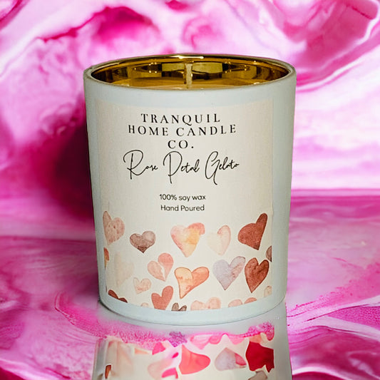 Rose Petal Gelato 10oz Scented Candle (Valentine's Day Collection)