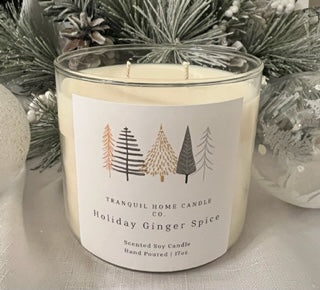 Holiday Ginger Spice 17oz. Two Wick Scented Candle