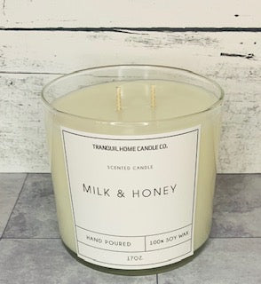 MILK AND HONEY 17OZ. TWO WICK SOY CANDLE