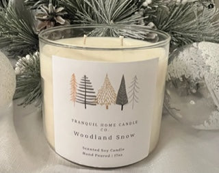 Woodland Snow 17oz. Two Wick Scented Candle